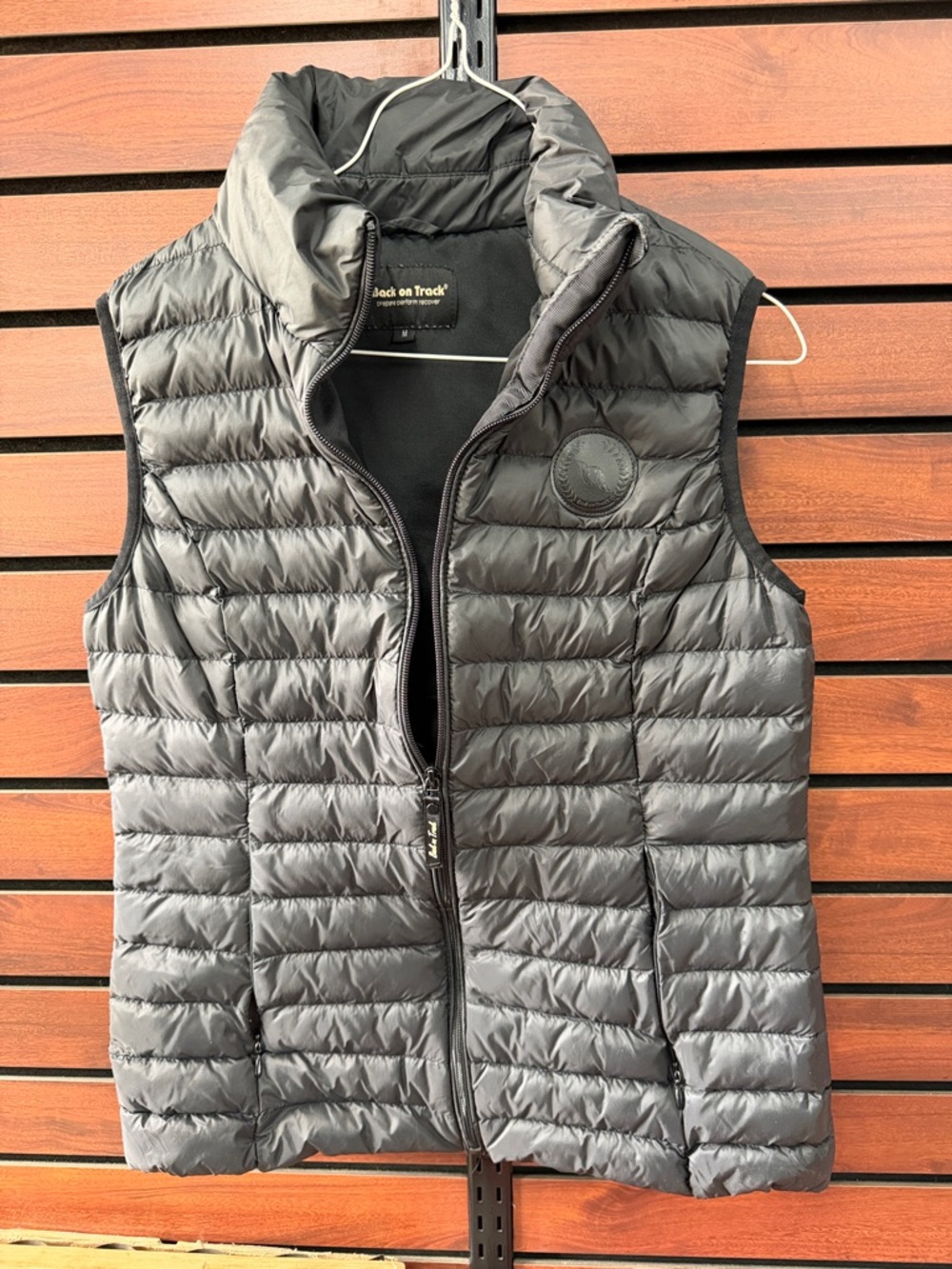 Women's Black Quilted Down-Style Vest